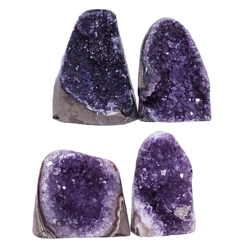 Kg Amethyst Polished Crystal Geode Specimen Set Pieces Dv For