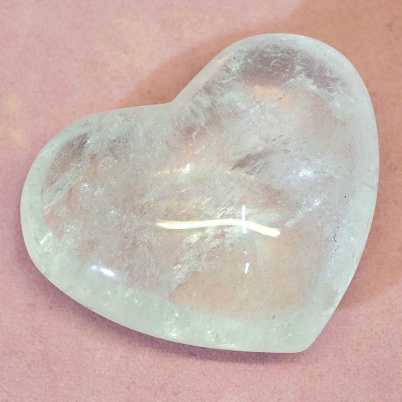 Clear Quartz Heart Shaped Palm Stone - Large For Sale - AfterPay Available