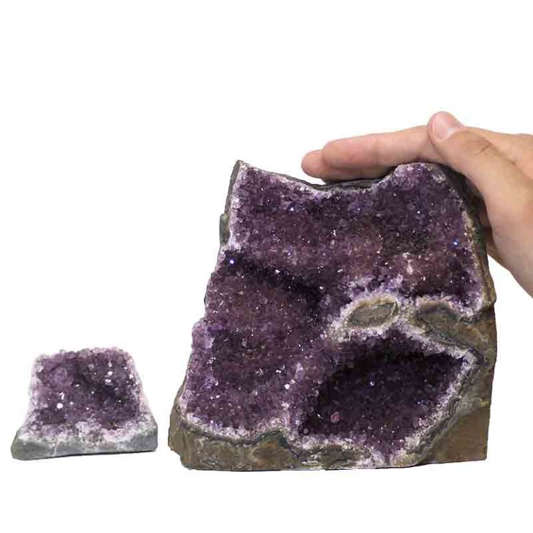 1.97kg Amethyst Crystal Geode Specimen Set 2 Pieces P265 For Sale ...