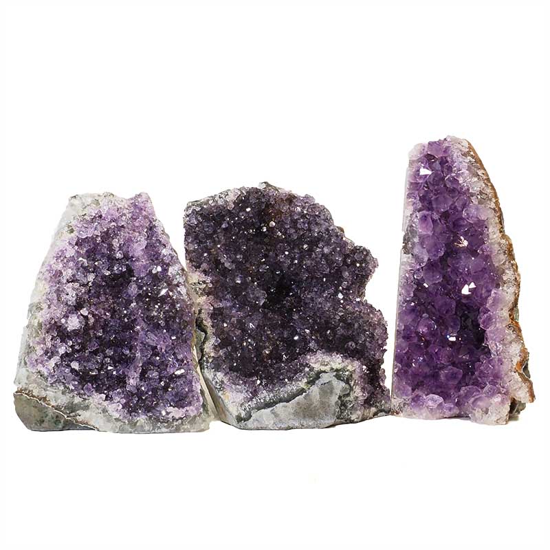 1.77kg Amethyst Crystal Geode Specimen Set 3 Pieces N97 For Sale ...