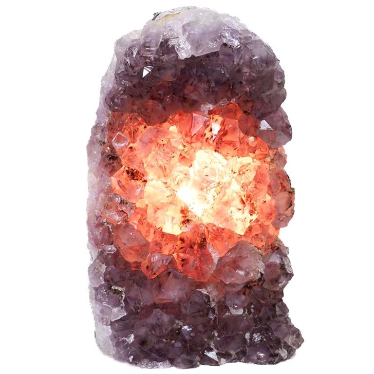 Amethyst Crystal Rock Freedom Capsule Lamp - Himalayan Salt Factory