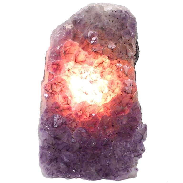 Amethyst Crystal Rock Freedom Capsule Lamp - Himalayan Salt Factory