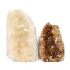 Citrine Polished Crystal Geode Specimen Set 2 Pieces DN190 | Himalayan Salt Factory