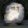 Natural Calcite Geode Lamp with Large LED Light Base DS1118 | Himalayan Salt Factory