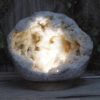 Natural Calcite Geode Lamp with Large LED Light Base DS1137 | Himalayan Salt Factory