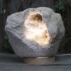Natural Calcite Geode Lamp with Large LED Light Base DS1203 | Himalayan Salt Factory