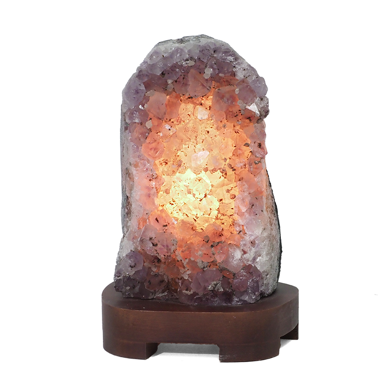 2.36kg Amethyst Crystal Lamp With Timber Base DK390 For Sale - AfterPay ...