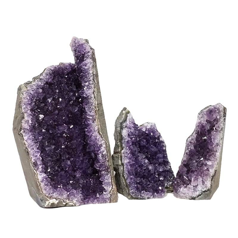 2.20kg Amethyst Crystal Geode Specimen Set 3 Pieces DN1480 For Sale ...