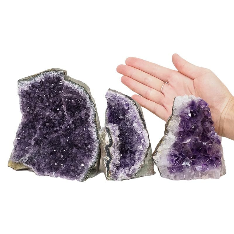 2.20kg Amethyst Crystal Geode Specimen Set 3 Pieces DN1505 For Sale ...