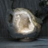 Natural Calcite Geode Lamp with Large LED Light Base DN1533 | Himalayan Salt Factory