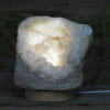 2.58kg Natural Calcite Geode Lamp with Large LED Light Base DN1597 | Himalayan Salt Factory