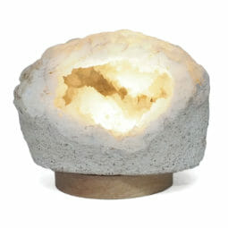 2.08kg Natural Calcite Geode Lamp with Large LED Light Base DS2077 | Himalayan Salt Factory