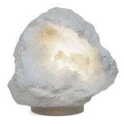 Natural Calcite Geode Lamp with Large LED Light Base DS2104 | Himalayan Salt Factory