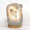 2.29kg Natural Calcite Geode Lamp with Large LED Light Base DB562 | Himalayan Salt Factory