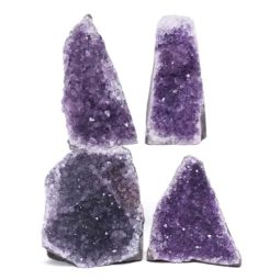 Amethyst Crystal Geode Specimen Set 4 Pieces DK954 | Himalayan Salt Factory