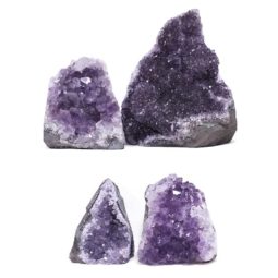 Amethyst Crystal Geode Specimen Set 4 Pieces DK955 | Himalayan Salt Factory