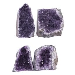 Amethyst Crystal Geode Specimen Set 4 Pieces DK956 | Himalayan Salt Factory