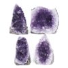 Amethyst Crystal Geode Specimen Set 4 Pieces DK957 | Himalayan Salt Factory
