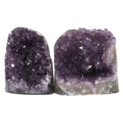 Amethyst Polished Crystal Geode Specimen Set 2 DK875 | Himalayan Salt Factory