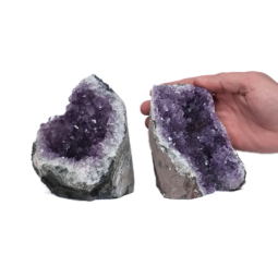 Amethyst-Crystal-Geode-Specimen-Set-4-Pieces-DK919 | Himalayan Salt Factory