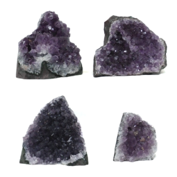 Amethyst-Crystal-Geode-Specimen-Set-4-Pieces-DK922 | Himalayan Salt Factory