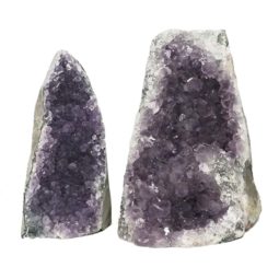 Amethyst Crystal Geode Specimen Set 2 Pieces DN1839 | Himalayan Salt Factory