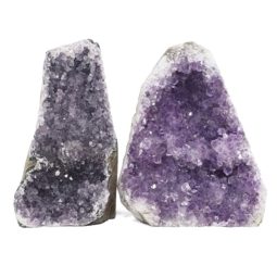 Amethyst Crystal Geode Specimen Set 2 Pieces DN1840 | Himalayan Salt Factory