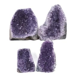 Amethyst Crystal Geode Specimen Set 4 Pieces DK960 | Himalayan Salt Factory