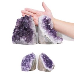 Amethyst Crystal Geode Specimen Set 4 Pieces DK961 | Himalayan Salt Factory