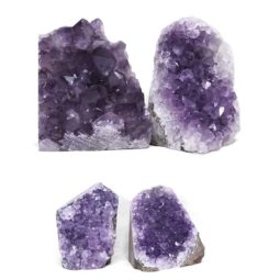 Amethyst Crystal Geode Specimen Set 4 Pieces DK961 | Himalayan Salt Factory