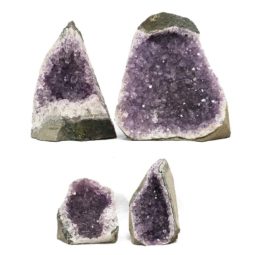 Amethyst Crystal Geode Specimen Set 4 Pieces DK966 | Himalayan Salt Factory