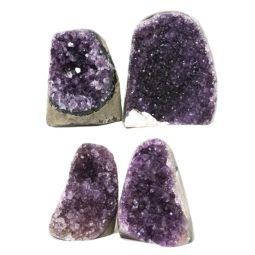 Amethyst Polished Crystal Druze Specimen Set 4 DN1874 | Himalayan Salt Factory