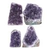 Amethyst Crystal Geode Specimen Set 4 Pieces L375 | Himalayan Salt Factory