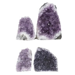 Amethyst Crystal Geode Specimen Set 4 Pieces L384 | Himalayan Salt Factory