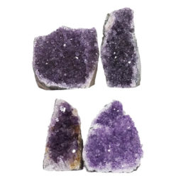 Amethyst Crystal Geode Specimen Set 4 Pieces L387 | Himalayan Salt Factory